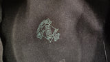 Vtg Glenover Henry Pollak Black Wool Felt Cloche Bow Hat Made In USA 1950s