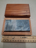 Vintage Translucent Hard Arkansas Sharpening Stone Marbled Whetstone Cedar Box