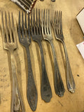 Lot of 6 Vintage Silverplate Forks Mixed Patterns - Rogers Plymouth Flatware