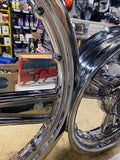 Chrome Detonator Mag Wheels 3x16 2.15x21 Harley Softail Chopper3/4 00^ Dyna Wide