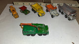Vtg Lesney Matchbox Construction Lot (6) Dump Trucks Crane Loader England 1-75