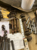 Vtg Motor parts bolts Chevy 1950 sedan Chevrolet Battery Tie down Trans moun lot