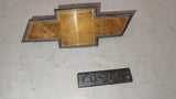 Vintage Chevy 73-74 Yellow Bowtie Grille Emblem & Custom Plaque Lot