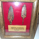 Authentic Medieval Arrowheads 12th-15th Century AD Germany Framed Relics Set