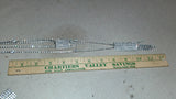 Vintage Clear Rhinestone Lariat Necklace & Single Earring Set Tassel Fringe