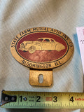 Vintage State Farm License Plate Topper, Bloomington IL Auto Collectible Hot Rod