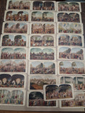 1903 HC White Stereoscope Viewer Lot & 71 Vintage Lithograph Stereoview Cards