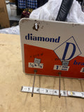 Vintage Diamond Display Sign Rack Hardware Store Advertising Auto Parts General