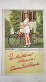 Vintage 1941 Schwinn Bicycle Advertising Poster Brochure Movie Stars Prewar