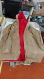 Vintage 1960s NYNCO Zipper Hooded Canvas Active Worker Jacket Khaki Red