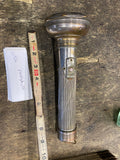 20's Vintage Metal Flashlight Large lens Torch brass chrome Tiger Head Fly Eagle