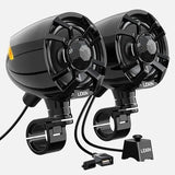 Lexin LX-S35 Motorcycle Bluetooth Speakers 200W Handlebar Stereo System Black