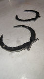 70s-80s Cadillac Laurel Wreath Chrome Emblems Pair OEM Hood Trunk Badges