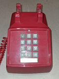Vintage ITT 2500 Red Push Button Desk Phone Retro Modular Landline Telephone