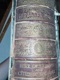 1900 Victorian Family Bible AJ Holman Parallel Leather Metal Clasps Apocrypha
