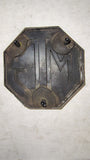 70-80 MG MGB Midget Trunk Grill Badge Emblem Octagon Silver Black 3.5" OEM