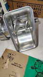 1960's Rival Grind-O-Mat Meat Grinder 10-172 White Vac-O-Matic Base Box & Manual