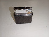 Vtg 1950s Ibelo Monopol Automatic Pocket Lighter Faux Leather Wrap West Germany