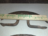 Lot of 3 Antique Hand Forged Iron Crescent Blades Primitive Cutter Tools