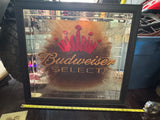 authentic Budweiser Select promotional bar mirror sign