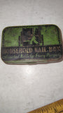 Vtg 1920s Art Deco Household Nail Box Litho Metal Tin For Every Purpose