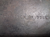 Vintage Unmarked Wagner Ware No. 9 Cast Iron Round Griddle 10 1/4 Inch