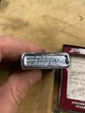 NIB 1953-54 Zippo Lighter Vintage Burrell Contractors Red Stripe Box Collectible