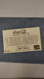 Vintage 1989 Ande Rooney Porcelain Enamel Drink Coca Cola Sign 18"x6"