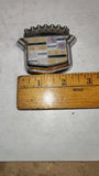 1980-1996 Cadillac Trunk Lock Cover Emblem Crest OEM 20402799 Flip Keyhole