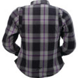 Z1R Ashwood Women Flannel Shirt Purple Large elbow/shoulder armor gear Motorcycl