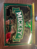 vintage Mickey’s Malt Liquor "The Mean Green" glass mirror bar sign