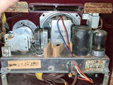Vtg Bendix Radio Model 55X4 Maroon Catalin Bakelite Portable Tube Radio 1940