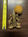 vintage Rococo-style ormolu perfume atomizer from the mid-20th century 1950s