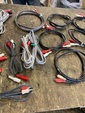 Huge Bulk Lot  Audio/Video Cables Jacks RCA Stereo Radio Composite Wire Connecto