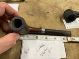 vintage Algerian briar Smoking pipe smooth brown bowl and a silver-tone band