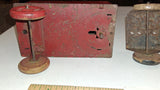 Vintage 1930s Wyandotte Pressed Steel Semi Moving Van Truck Wood Wheels Original