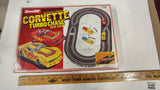 Vtg 1970s SpeedTrax Corvette Turbo Chase battery-operated slot car racing set