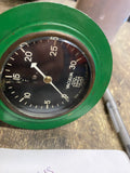 Vintage US Gauge Co NY 30" Vacuum Pressure Gauge Green Metal Base Steampunk