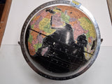 Vtg 1960s Replogle 12" Black Ocean World Globe Encyclopaedia Britannica Edition