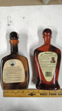 Vintage Jim Beam Decanter Lot James Lockhart Elk & Remington Cowboy 1970s