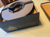 Stratton Gray Self-Forming Campaign Hat straw Ranger Military Vtg Ohio State