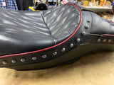 Corbin Indian Chief Seat w Backrest red trim 2014^ Touring Wide Comfort motorcyc