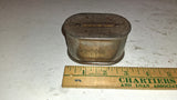 Vintage Stronghart Co Chicago USA Metal Oval Coin Savings Bank Antique Vault No