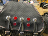 FLSTS Heritage Softail Springer Leather Saddle Bag Red Trim Harley Softail OEM!