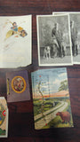 Vintage 1930s 1940s Ephemera Lot Easter Birthday Greeting Cards PA Turnpike Map