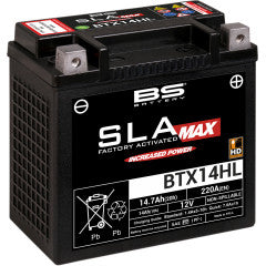 BS BATTERY 2113-0636 300882SLA MAX Factory- Activated AGM Maintenance-Free Battery Battery - BTX14HL (YTX)