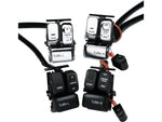 96-up Ergonomic Handlebar Switch Kit Left and Right Side, Chrome Switches with International Symbols