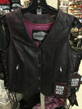 LADIES PURPLE LAMBSKIN VEST 004800
