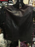 LADIES PURPLE LAMBSKIN VEST 004800
