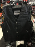 UNIK MENS COWHIDE LEATHER VEST - BUFFALO NICKEL BUTTONS 003500